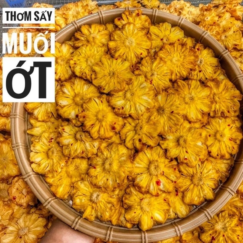 Thơm sấy muối ớt -300g [FREE SHIP] TỪ ĐƠN 50K, [Loại Đặc Biệt] Hàng ngon nhà làm