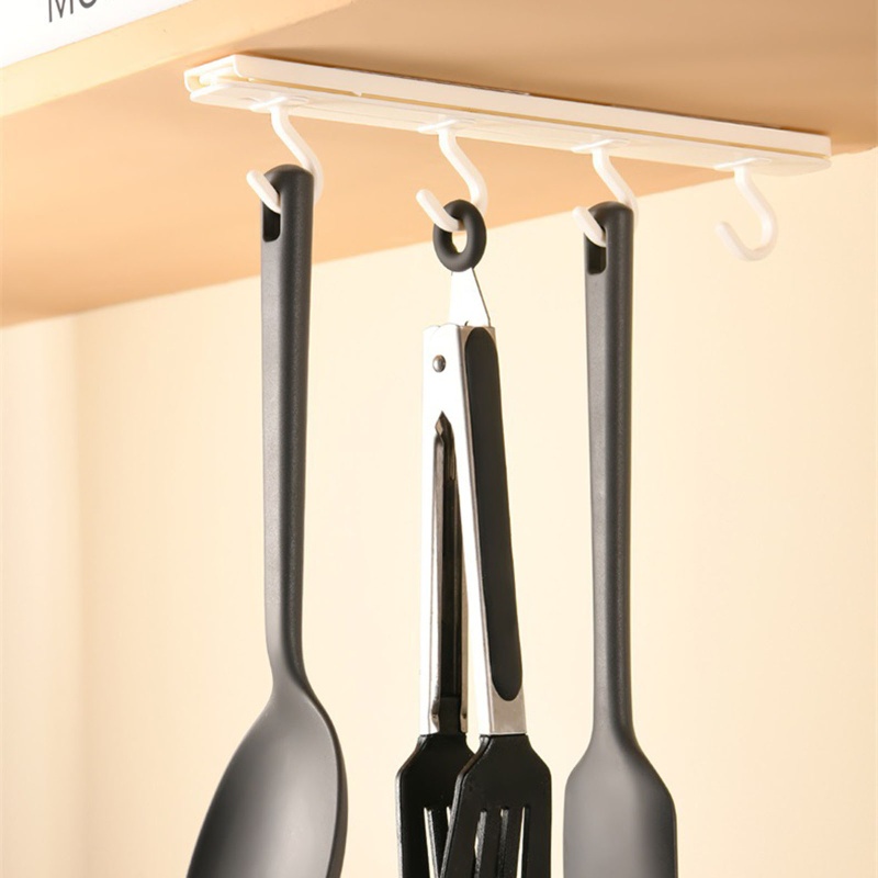 Kệ Đựng Đồ Dùng Nhà Bếp Dán Dưới Tủ Siêu Dính Tiện Dụng