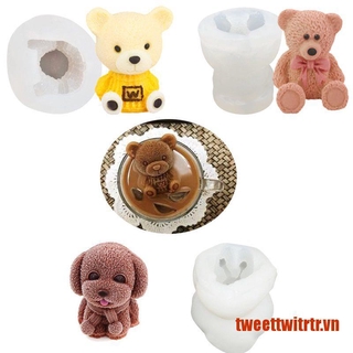 Khuôn Làm Kem Bằng Silicone Hình Chú Gấu Nhỏ