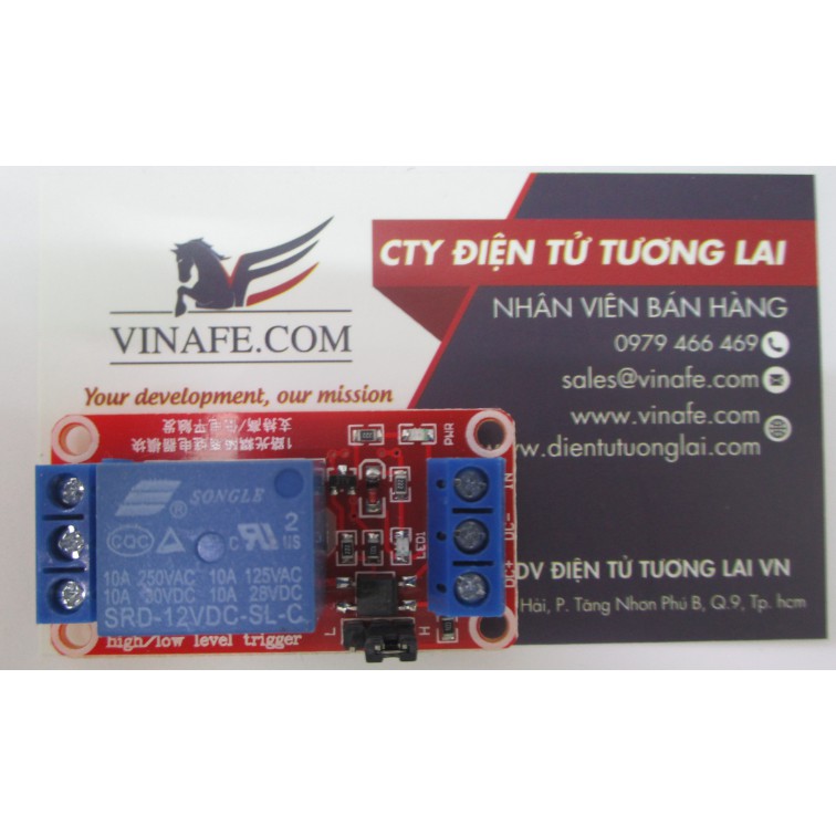 Module Relay 1 Kênh 12V-10A Âm/Dương Kích M-6012-019