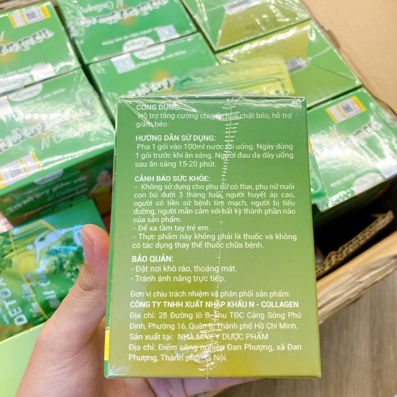 Trà Hỗ Trợ Giảm Cân N Collagen - Detox Chanh tặng kèm detox