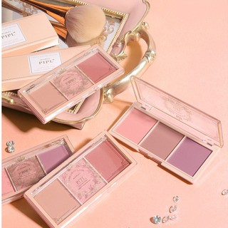 Pipl Dream Girl 3 Màu Blush Rouge Sinh Viên Xuân Hè Đĩa Blush Ngọt Tự Nhiên kèm cọ