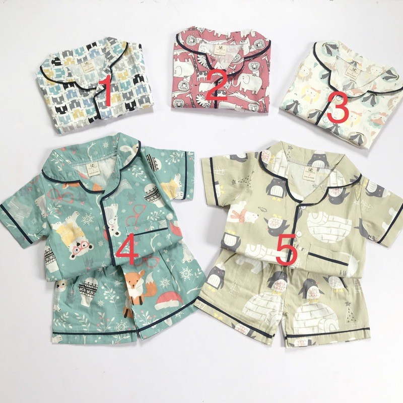 🐥🐥Pizama cộc tay bảng 5 màu siêu yêu cho bé