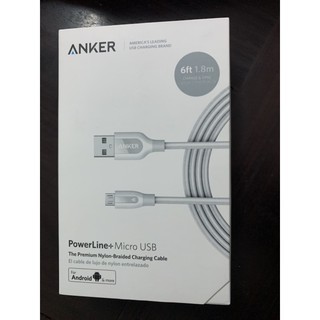 [Có bao da] Cáp sạc ANKER PowerLine+ Micro USB dài 1.8m - A8143