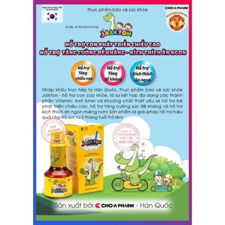 Jalkton - Siro cung cấp Vitamin và khoáng chất giúp trẻ cao khỏe