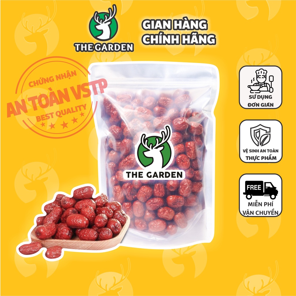 Táo đỏ The Garden loại 1 cực kỳ tốt cho sức khỏe gói 500gr pha trà dưỡng nhan