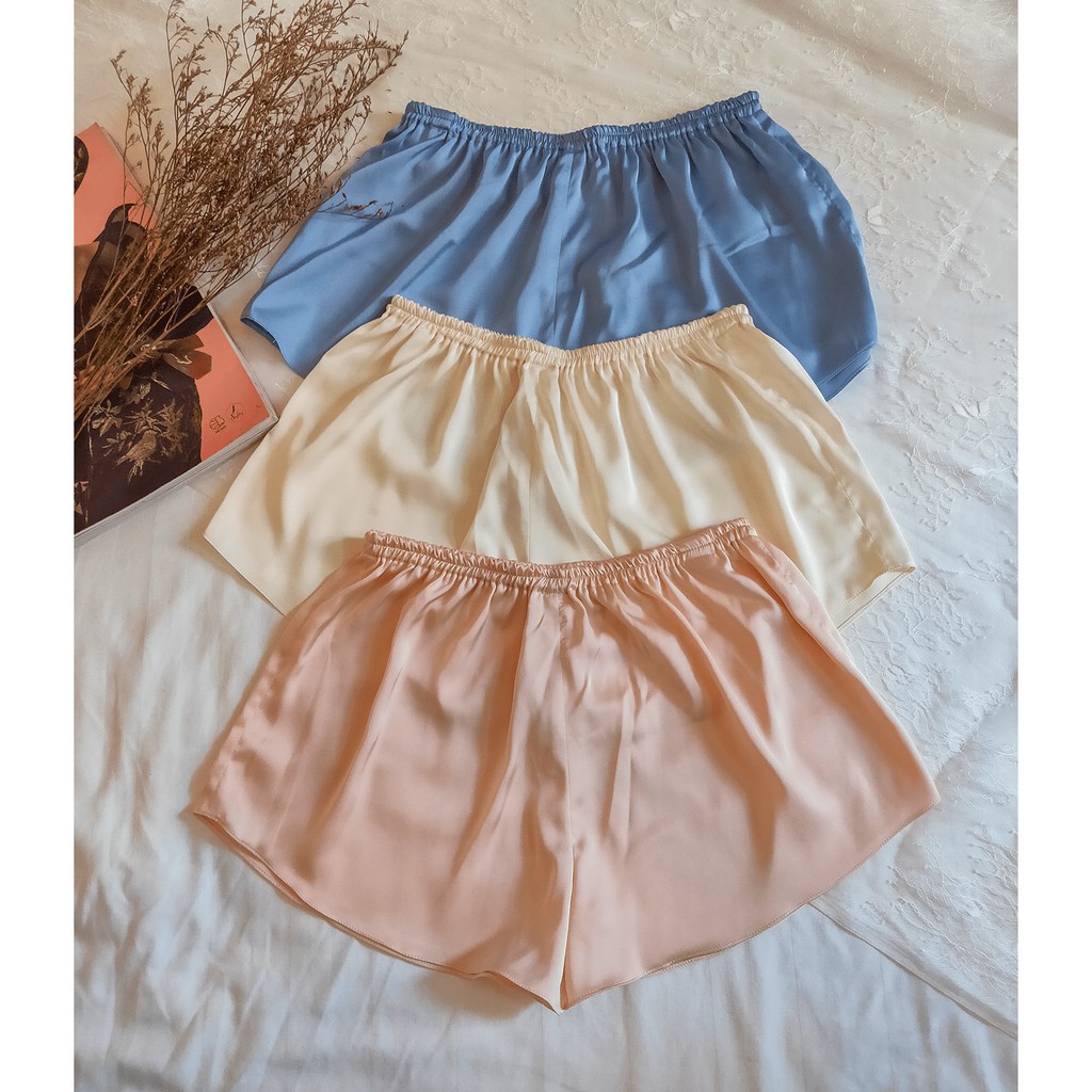 Quần Short Nữ Mặc Nhà Lưng Thung Màu Sắc Pastel Ngọt Ngào Style Basic Freesize Chất Lụa Cao Cấp Thoáng Mát Mềm Mịn