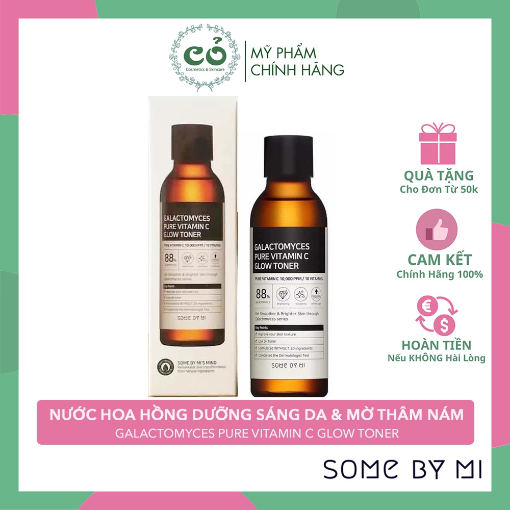 Nước hoa hồng dưỡng trắng, mờ thâm Galactomyces Pure Vitamin C Glow Toner Some By Mi 200ml