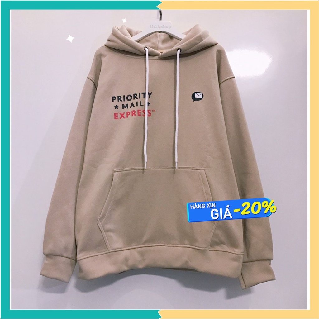 Áo Hoodie Form Rộng Unisex Tay Bồng Nam Nữ Lá Thư Auuteenx, Áo khoác Sweater Chất Nỉ Dày dặn | BigBuy360 - bigbuy360.vn