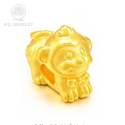 Charm bạc mạ vàng 12 con giáp xỏ ngang - NQ Jewelry
