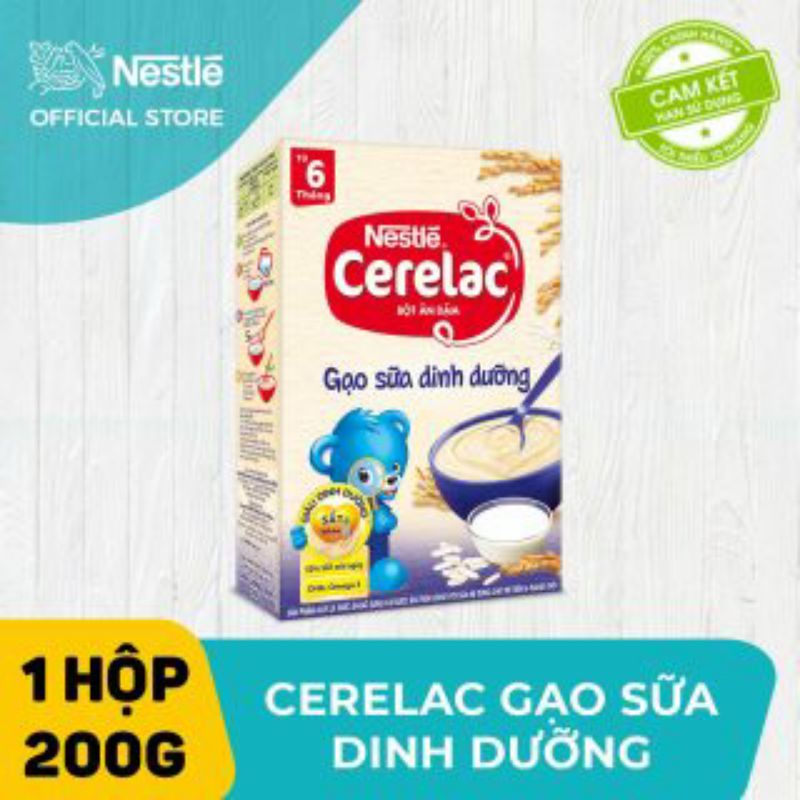 Bột ăn dặm nestle gạo sữa dinh dưỡng 200g cho bé từ 6 tháng tuổi
