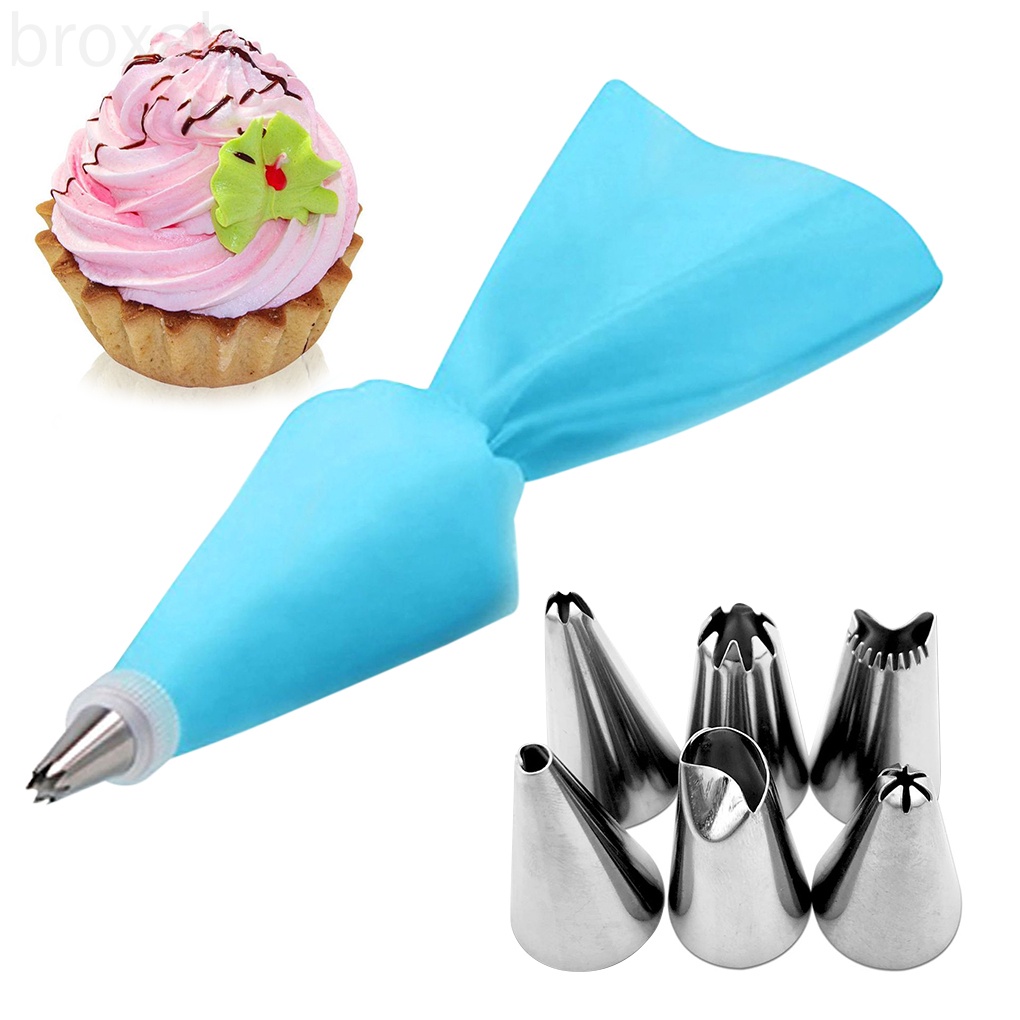 Bộ 8 Dụng Cụ Bắt Bông Kem Trang Trí Bánh Bằng Thép Không Gỉ