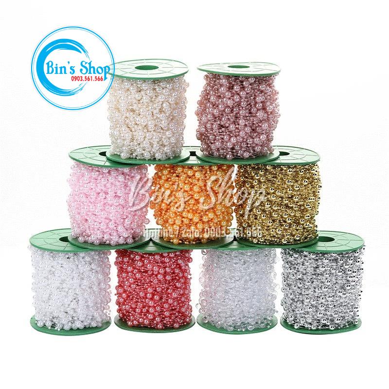 Cuộn 60m Chuỗi Ngọc Hạt Trai Làm Bó Hoa Cưới Cho Cô Dâu, Trang Trí Tiệc Cưới - Bin’s Shop Handmade
