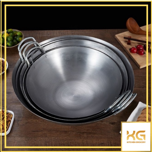 Chảo Thép Carbon Tital 2 quai (chuyên dùng nhà hàng)