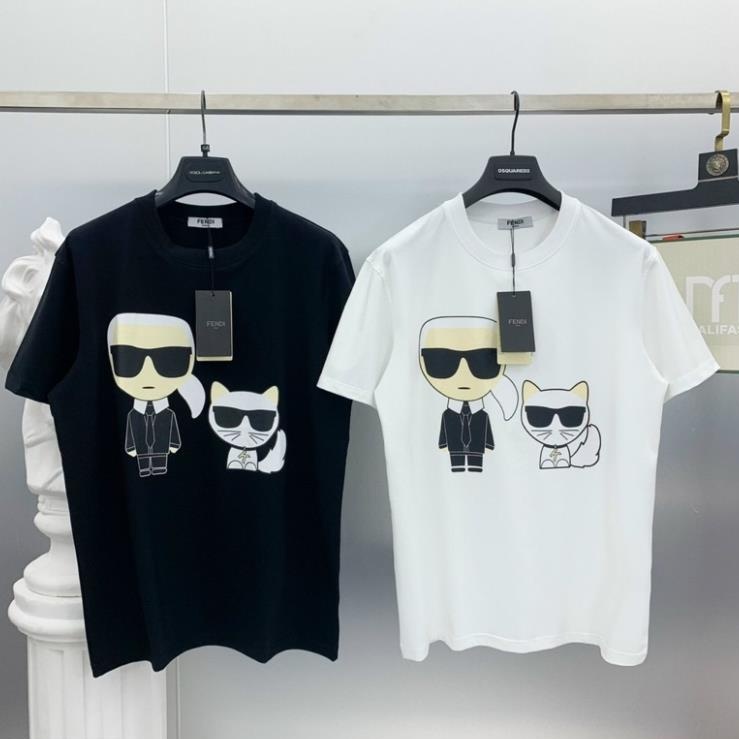 Áo thun nam nữ Fendi Karl chất cotton cực mát - Hot trend 2022