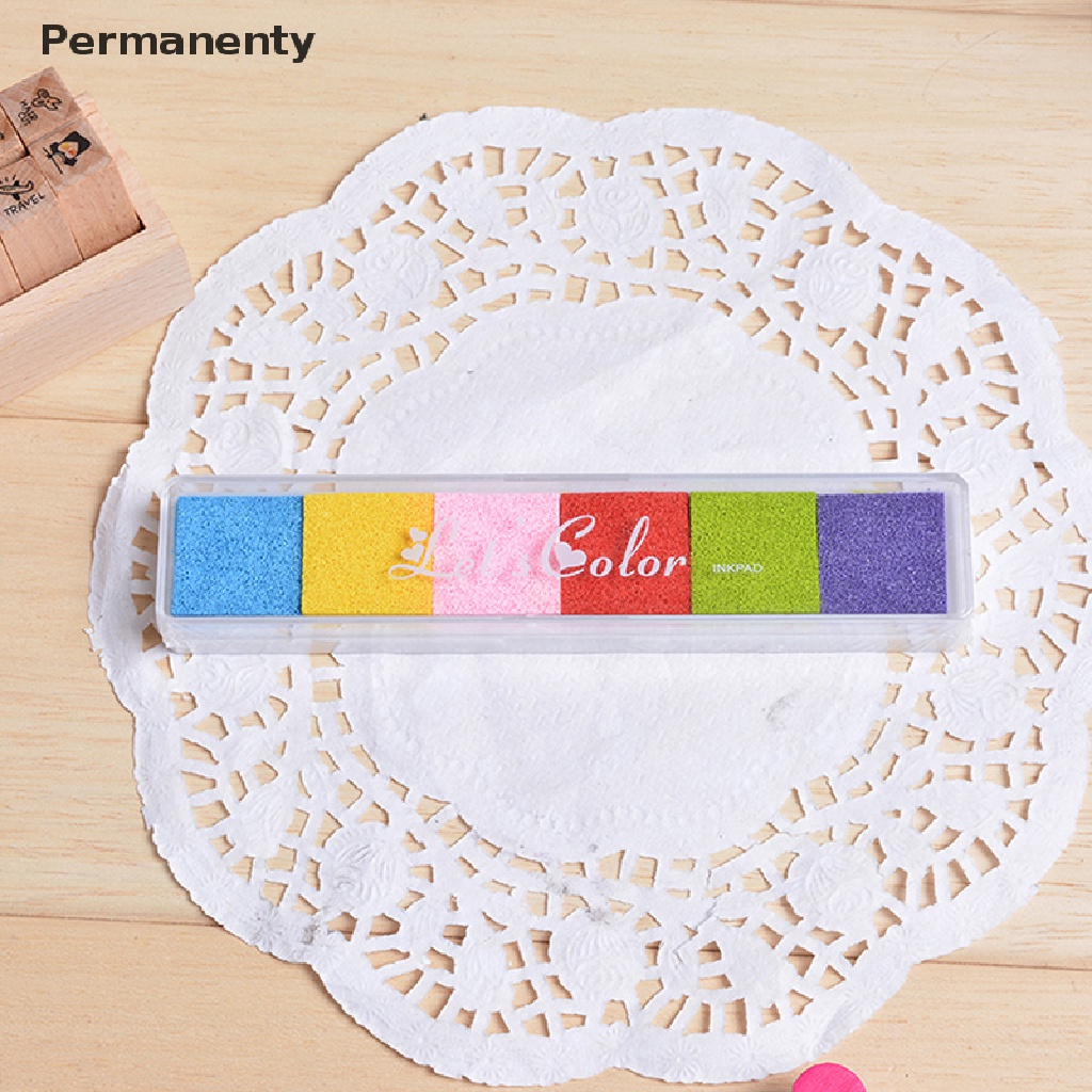 Đệm Mực Cao Su Không Độc Hại 6 Màu Sắc Để In Dấu Vân Tay Thủ Công Sản Phẩm Tốt