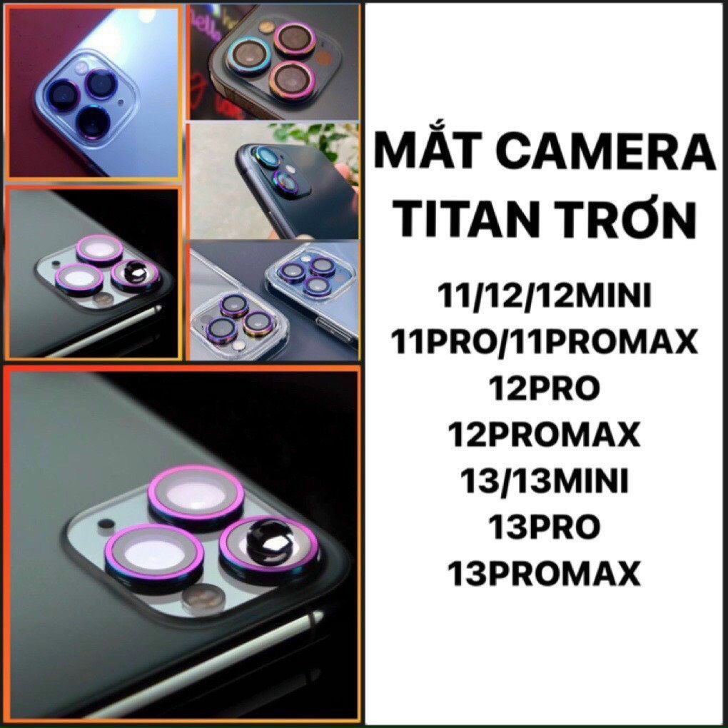 Bộ Miếng Dán KUZOOM Sắc Màu Titan Dán 3 Mắt Bảo Vệ Camera 11,11pro,11promax,12mini,12,12pro,12promax,13,13pro,13promax