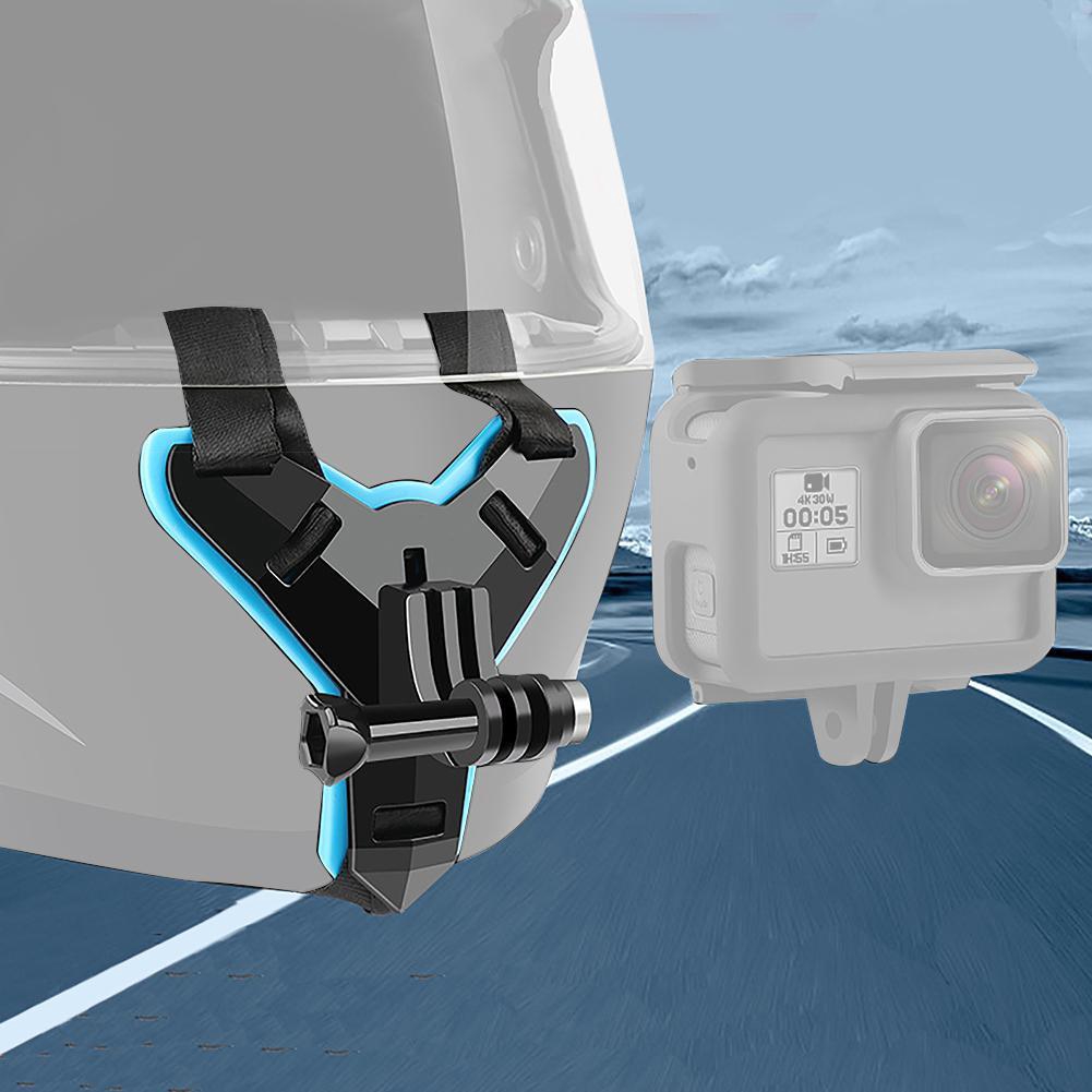 Giá đỡ máy ảnh đeo mũ bảo hiểm màu đen bằng nhựa cao cấp dành cho GoPro Hero 8/7/6/5