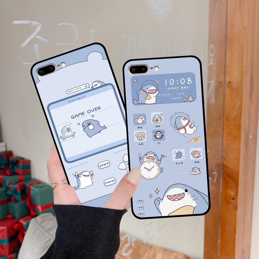 Ốp iphone 5 5s SE 6 6s Plus 7 8 Plus 2020 2022 in hình nền cá mập đáng yêu giá rẻ