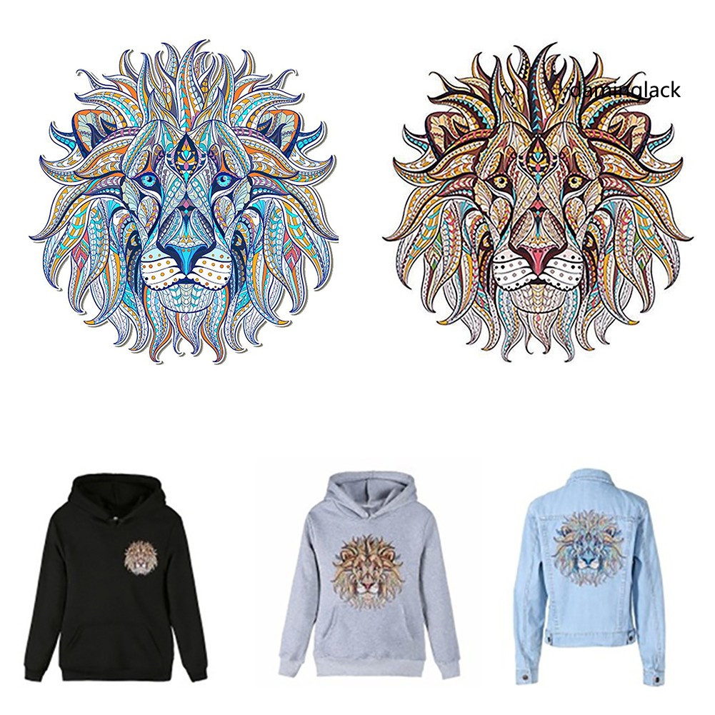 DAMH_Fashion DIY Lion Iron-on Heat Transfer Clothes Patches Stickers Applique Decor