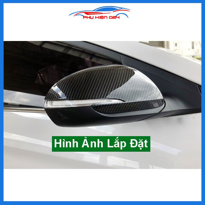Ốp gương Elantra 2016-2017-2018-2019-2020-2021 vân Cacbon bảo vệ chống trầy trang trí làm đẹp xe