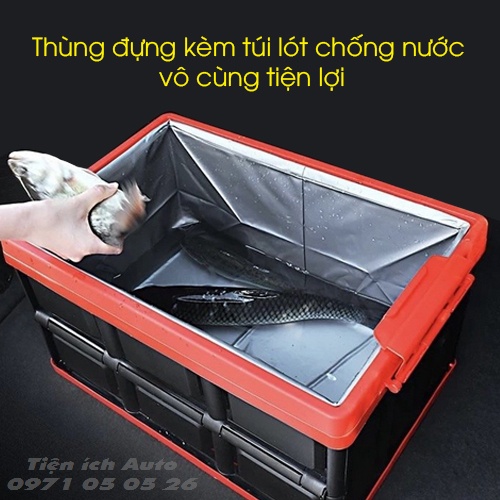 Thùng đựng đồ đa năng xếp gọn, gấp gọn 56L | tienich_auto
