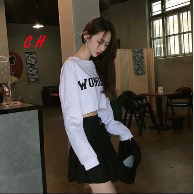 [FREESHIP ĐƠN TỪ 50K] Áo croptop WONDROUS dài tay COH0919