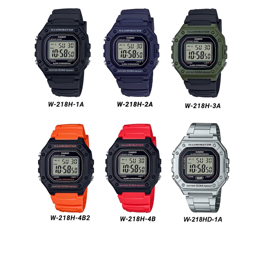 ✳Đồng hồ nam chính hãng Casio Anh Khuê W-218