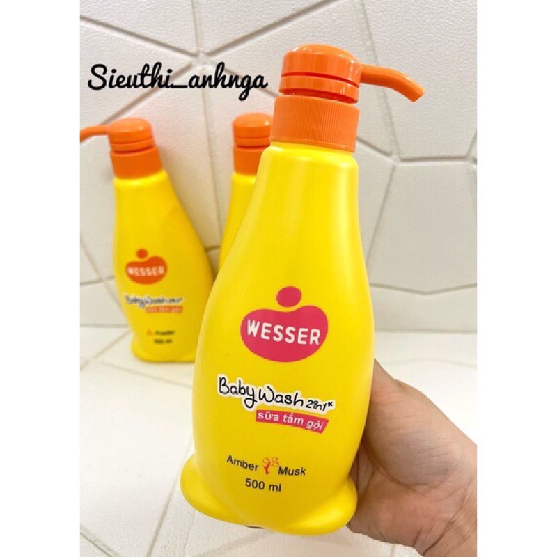 Sữa Tắm Gội Wesser 2 In 1 500ml