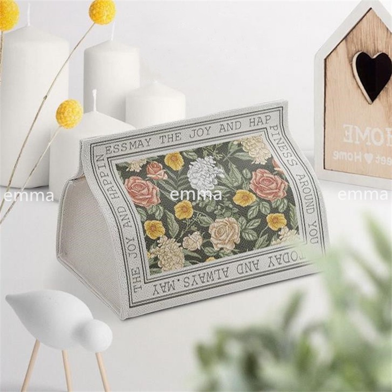 Hộp Đựng Khăn Giấy Họa Tiết Hoa Xinh Xắn