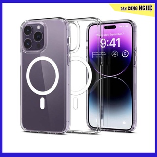 Ốp Lưng iPhone 14 Pro Max, 14, 14 Max, 14 Pro Trong Hỗ Trợ Sạc Không Dây MagSafe  Chống Sốc Không Ố Vàng