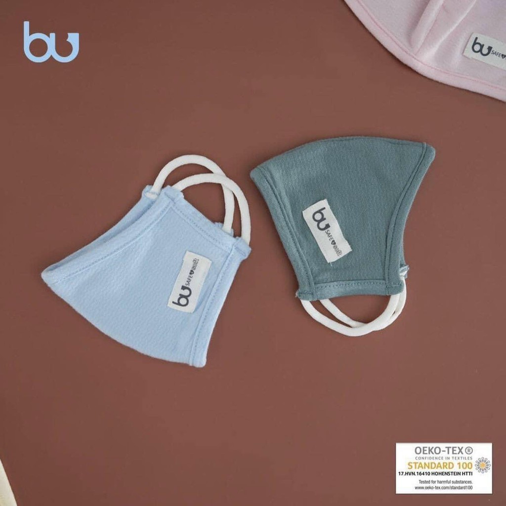 Set 2 khẩu trang sợi tre Bubaby cho bé