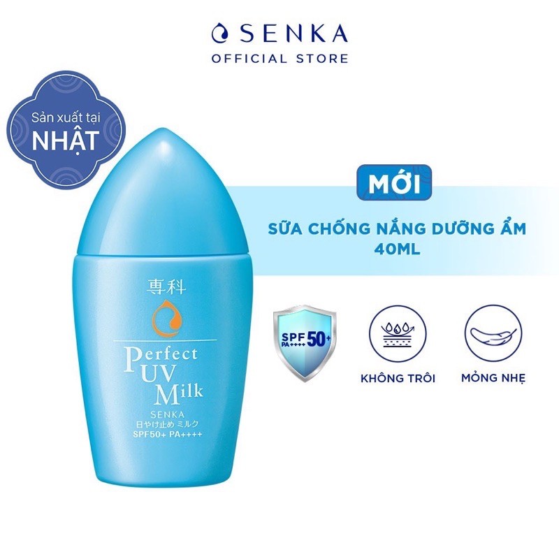 [Hàng chính hãng] Kem chống nắng dạng sữa Senka Perfect UV Milk 40ml