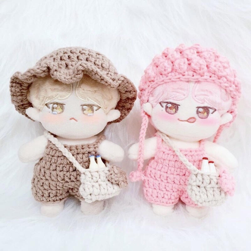 Set yếm+nón+túi doll 10cm,15cm,20cm