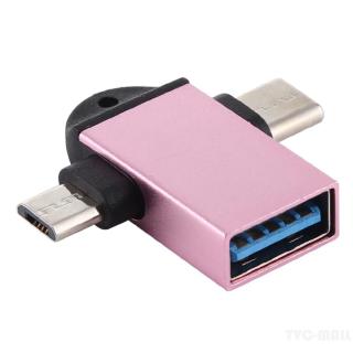 Đầu Chuyển Đổi Usb 3.0 Sang Type-C + Micro Usb Đa Năng