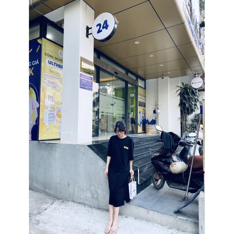 Sẵn - Váy phông dáng dài siêu rộng màu đen mã 065 kèm ảnh thật | BigBuy360 - bigbuy360.vn