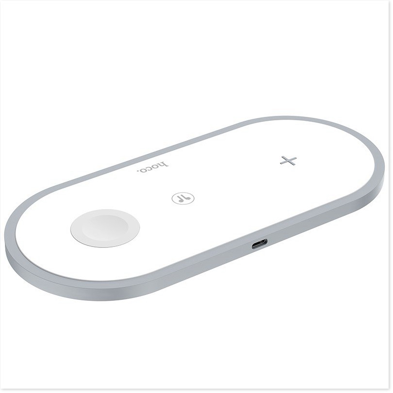 Đế sạc không dây 3in1 Hoco CW24, chip sạc thông minh, hỗ trợ sạc cho SmartPhone, iWatch, AirPods - MrPhukien