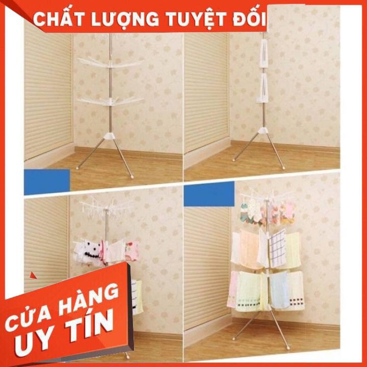 CÂY PHƠI QUẦN ÁO HỢP KIM GẤP GỌN THÔNG MINH [HÀNG LOẠI 1]