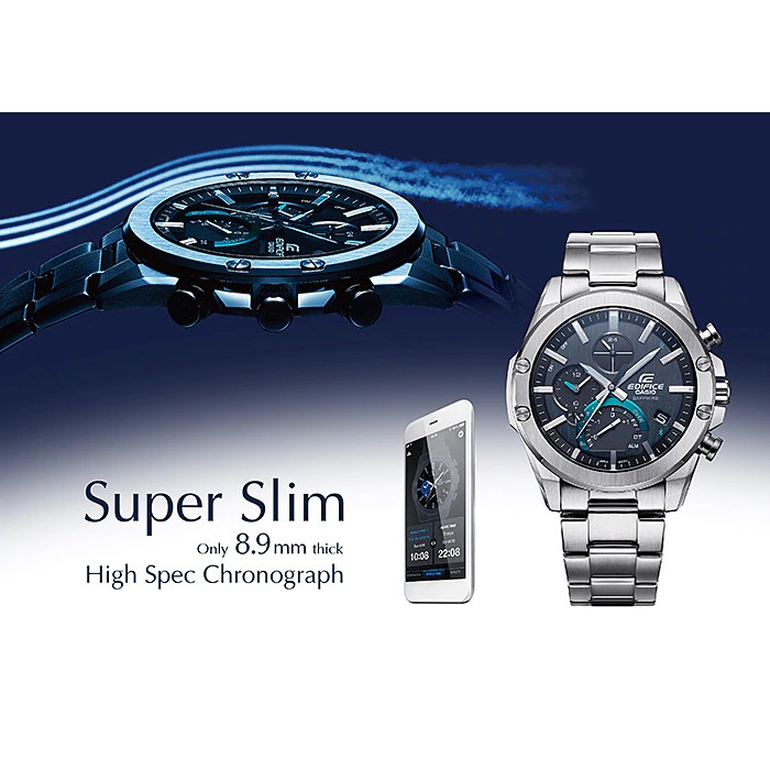 Đồng Hồ Nam Casio Dây Kim Loại Chính Hãng EDIFICE EQB-1000D-1ADR