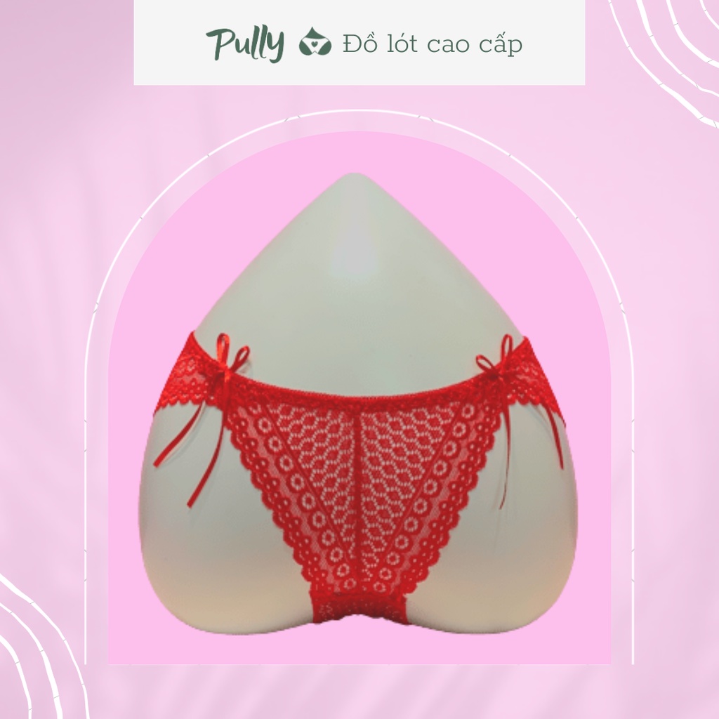 Quần lót ren, quần chip nữ sexy không viền gợi cảm mỏng mềm cao cấp - PULLY SHOP MAU08