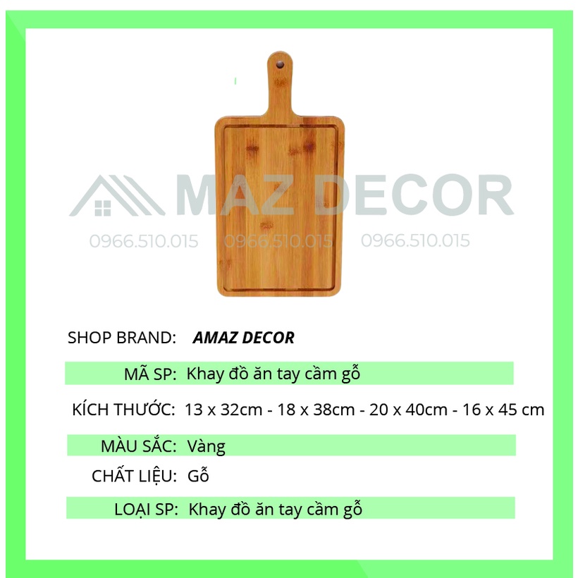 GIÁ SỈ TẠI XƯỞNG Thớt gỗ tre, khay gỗ có tay cầm - phụ kiện trang trí decor chụp ảnh ĐẸP CAO CẤP