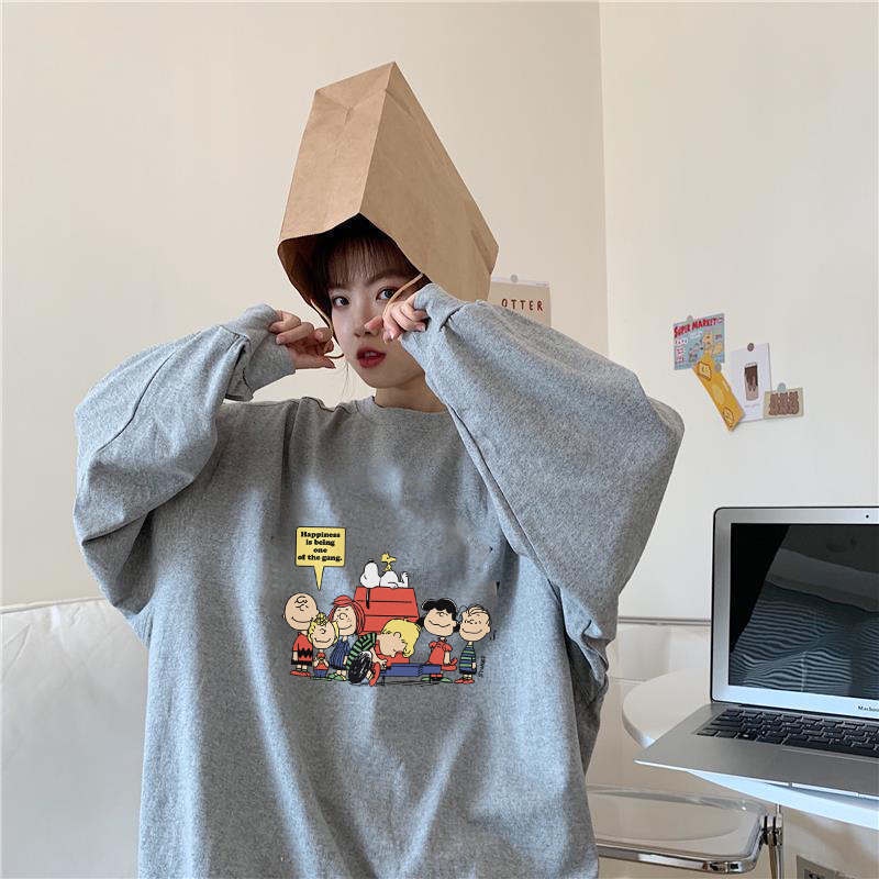 Áo Sweater Dáng Rộng Phong Cách Hàn Quốc Thời Trang Xuân Thu Cho Nữ