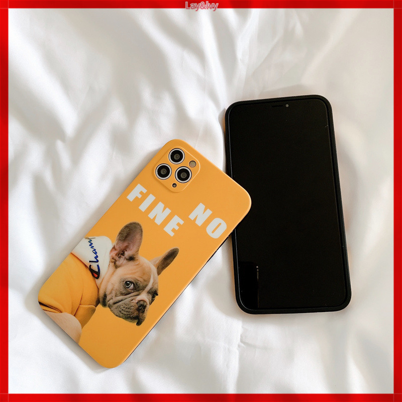 Cartoon Cute French Bulldog IMD Silicone Anti-fall Phone Case Soft Case for IPhone7/8 IPhone 7Plus/8Plus IPhone X XS XR XSmax IPhone 11 11pro 11promax IPhone 12 12pro 12promax