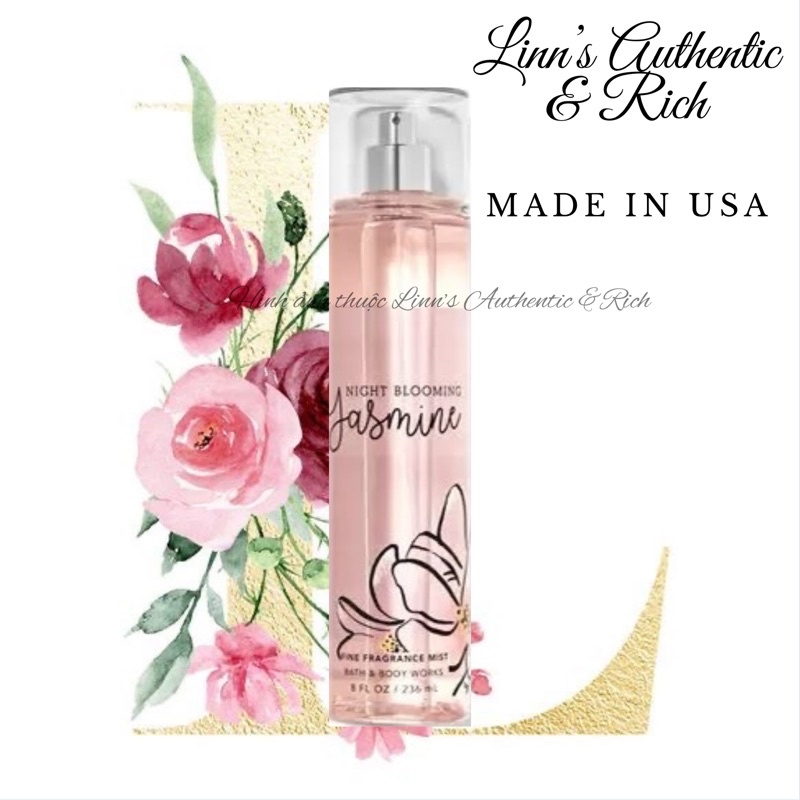 NIGHT BLOOMING JASMINE - Xịt Thơm Toàn Thân Body Mist Bath & Body Works