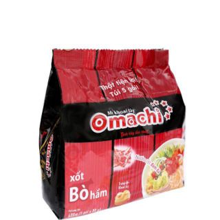 Combo 5 gói mì Omachi bò hầm / sườn hầm