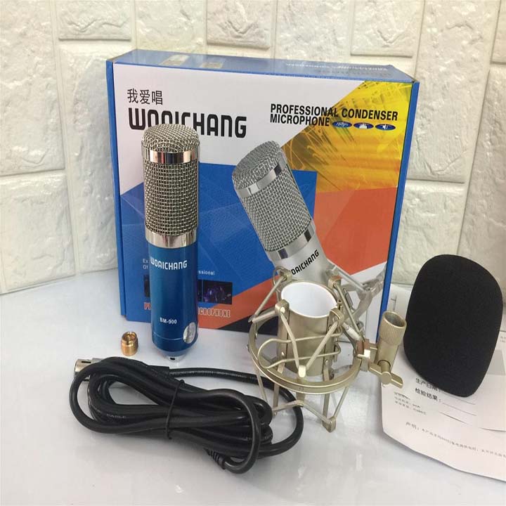 Mic thu âm chuyên nghiệp Woaichang BM900- mic chuyên livestream mẫu mã đẹp,bảo hành 1 đổi 1