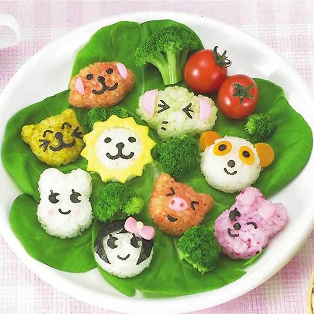 (set 6)khuôn tạo hỉnh cơm ngộ nghĩnh cho bé cưng