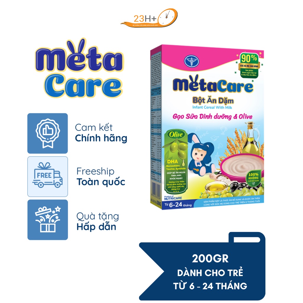 Bột ăn dặm Metacare nhiều vị 200g