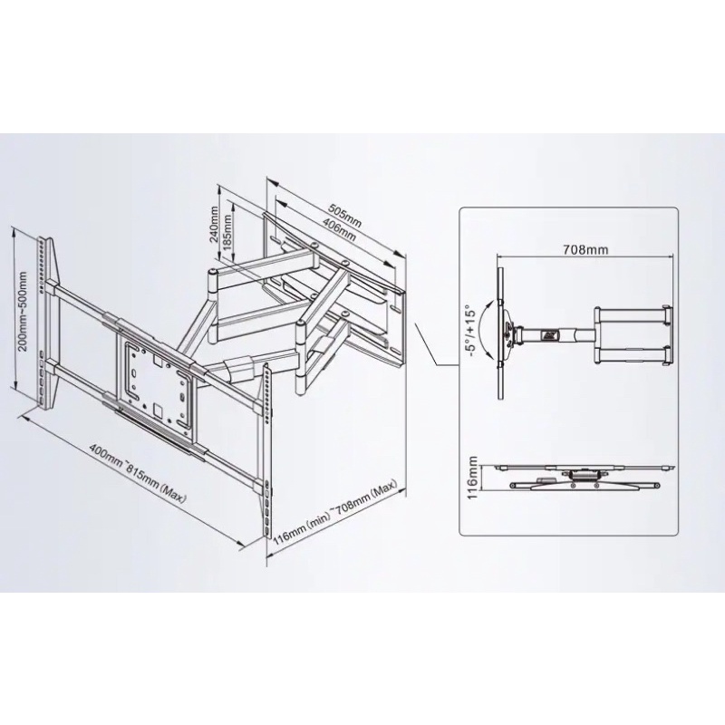 Giá Treo Tv xoay chỉnh Đa Năng Nhập NB SP5