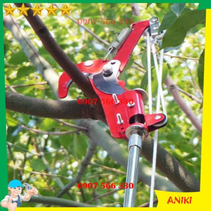 KÉO CẮT CÀNH TRÊN CAO KIỂU GIẬT DÂY -ĐẦU KÉO CƯA CÀNH CÂY TRÊN CAO THÉP SK5 NHẬT BẢN DÀI 3M 5M